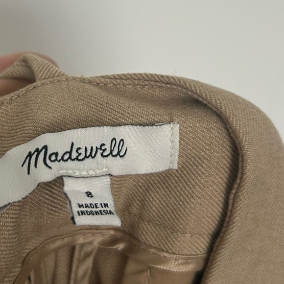 Madewell The Harlow Super Wide Leg Khaki Trouser Pant Sailor size 8 high rise - Picture 12 of 13